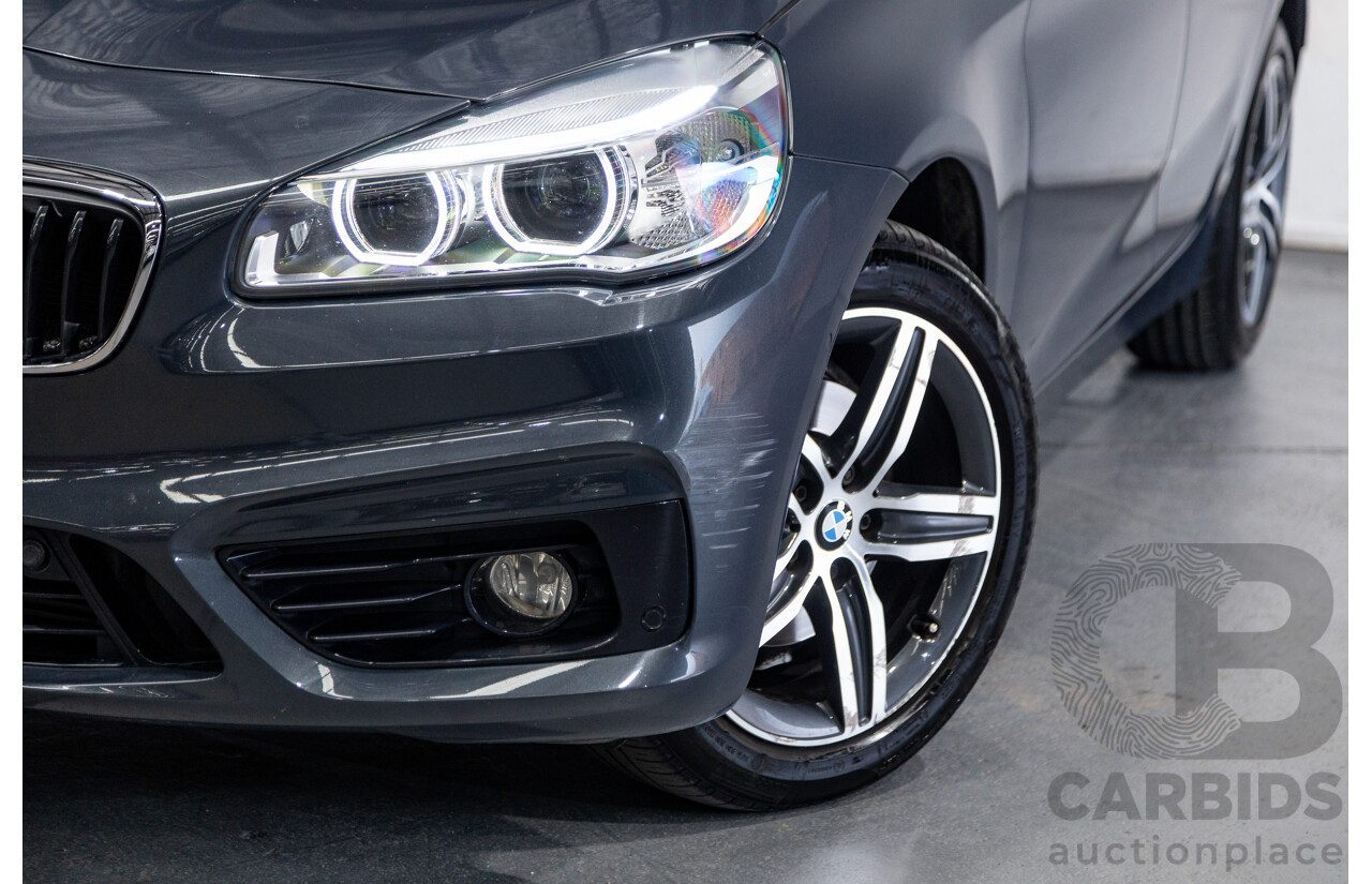 8/2015 BMW 218d Active Tourer Sport Line F45 4d Wagon Metallic Grey Turbo Diesel 2.0L