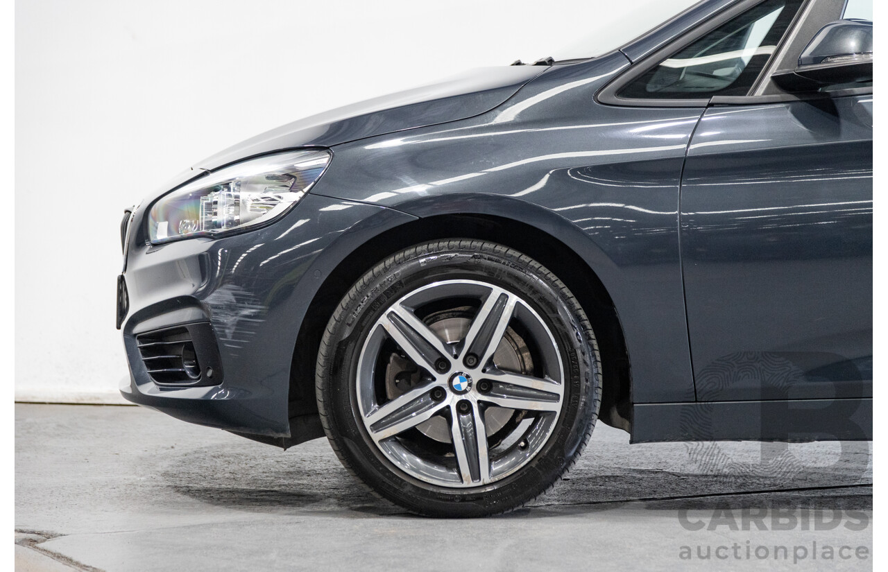 8/2015 BMW 218d Active Tourer Sport Line F45 4d Wagon Metallic Grey Turbo Diesel 2.0L