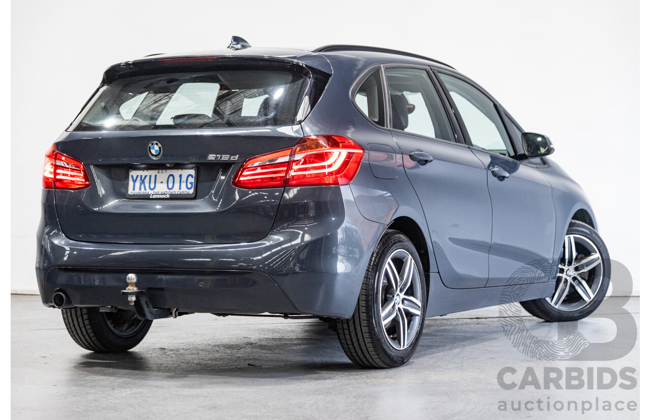 8/2015 BMW 218d Active Tourer Sport Line F45 4d Wagon Metallic Grey Turbo Diesel 2.0L