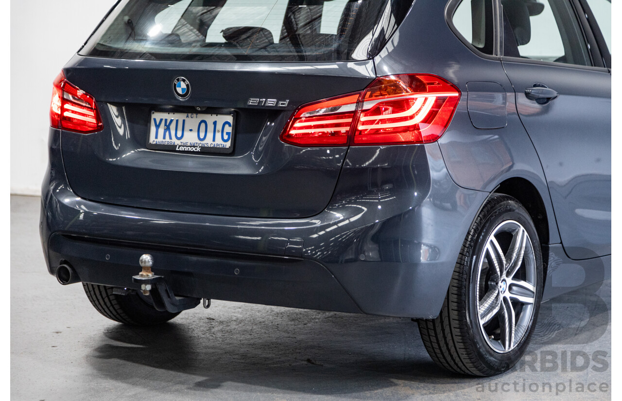 8/2015 BMW 218d Active Tourer Sport Line F45 4d Wagon Metallic Grey Turbo Diesel 2.0L