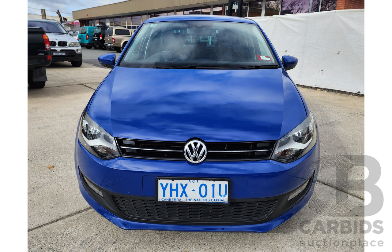 10/2011 Volkswagen Polo 77 TSI COMFORTLINE FWD 6R 5D Hatchback Blue 1.2L