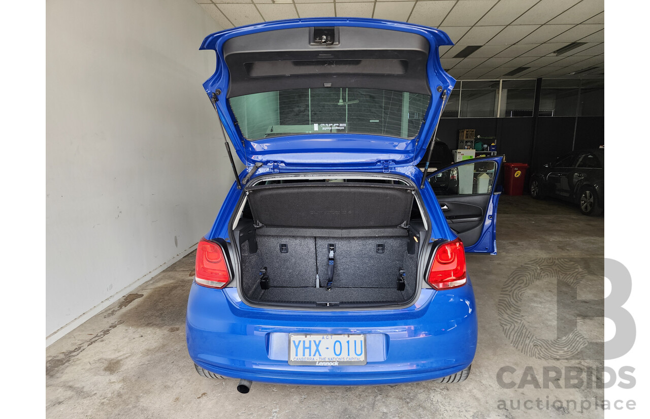 10/2011 Volkswagen Polo 77 TSI COMFORTLINE FWD 6R 5D Hatchback Blue 1.2L