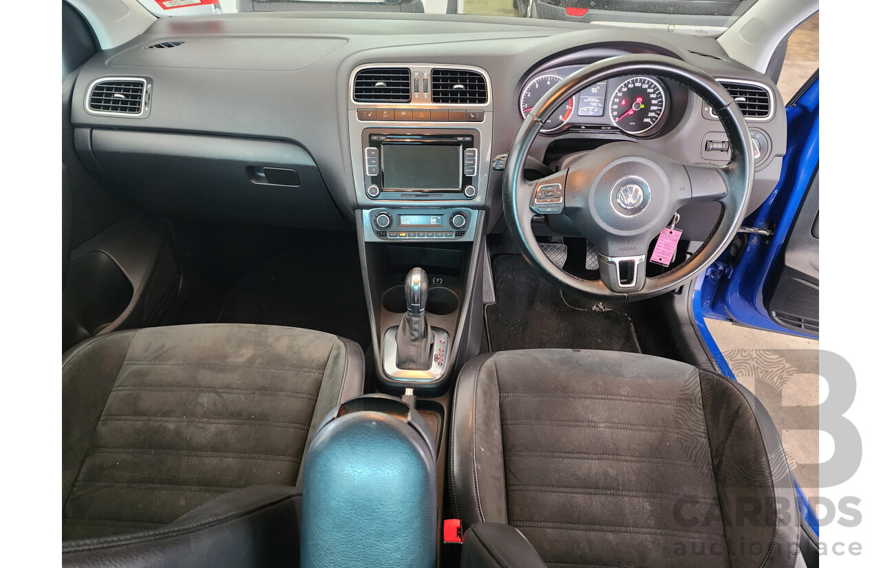 10/2011 Volkswagen Polo 77 TSI COMFORTLINE FWD 6R 5D Hatchback Blue 1.2L