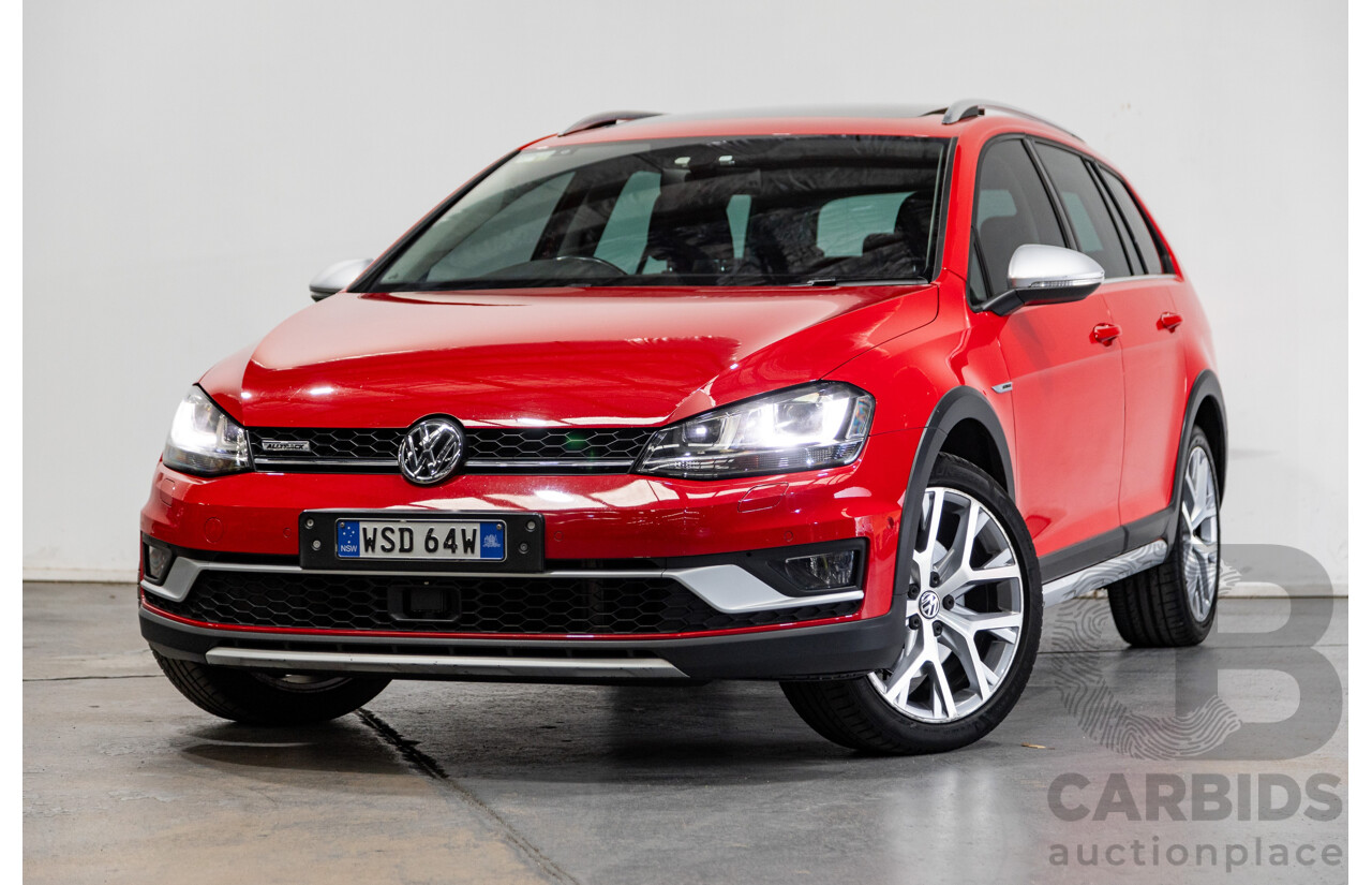 08/2015 Volkswagen Golf Alltrack 132 TSI (AWD) MK7 AU MY16 4d Wagon Tornado Red Turbo 1.8L