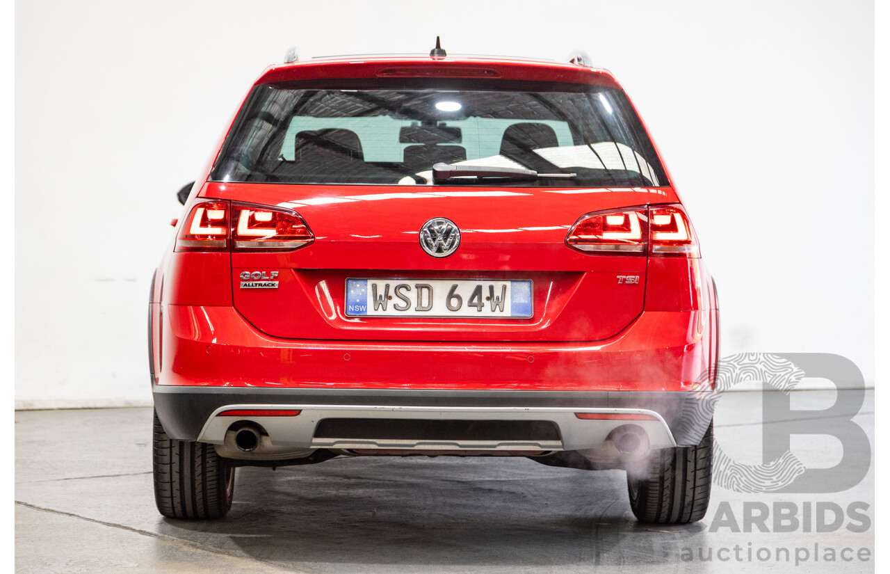 08/2015 Volkswagen Golf Alltrack 132 TSI (AWD) MK7 AU MY16 4d Wagon Tornado Red Turbo 1.8L