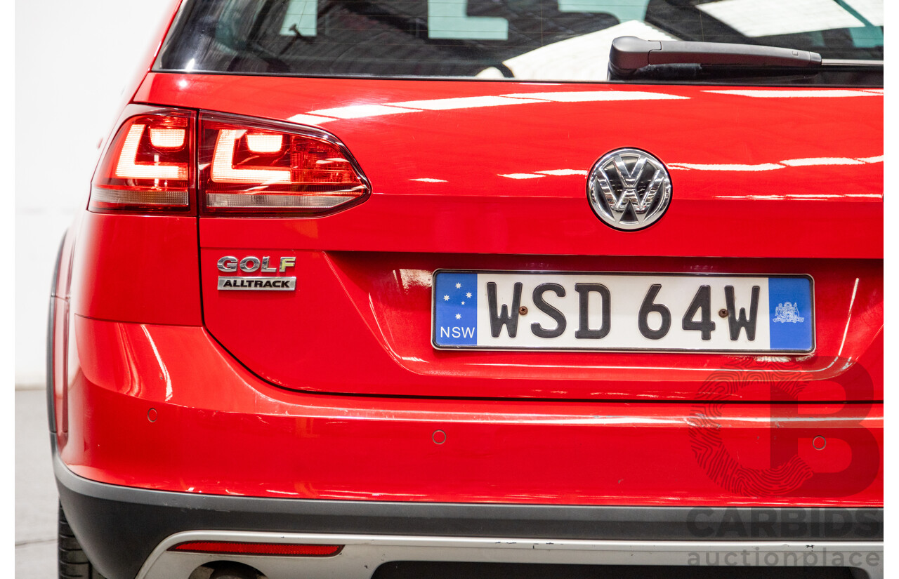 08/2015 Volkswagen Golf Alltrack 132 TSI (AWD) MK7 AU MY16 4d Wagon Tornado Red Turbo 1.8L