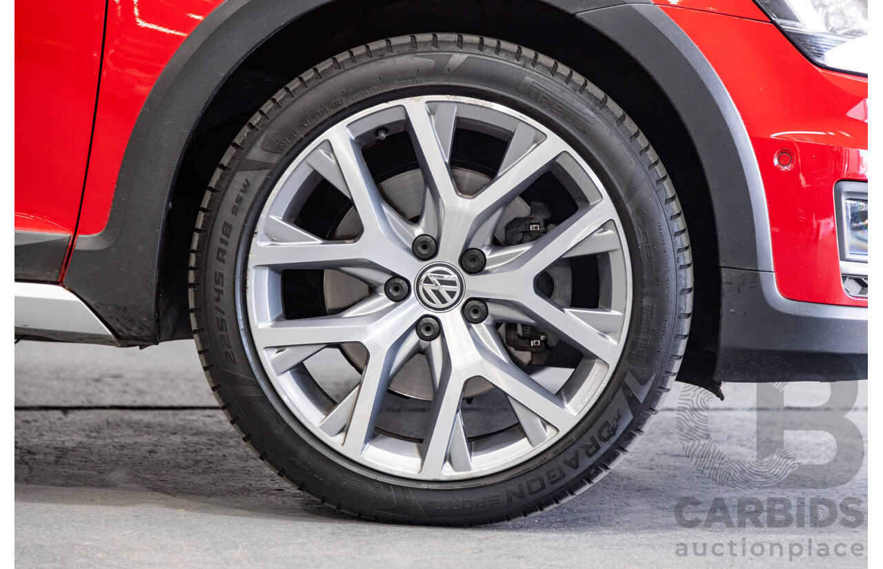 08/2015 Volkswagen Golf Alltrack 132 TSI (AWD) MK7 AU MY16 4d Wagon Tornado Red Turbo 1.8L
