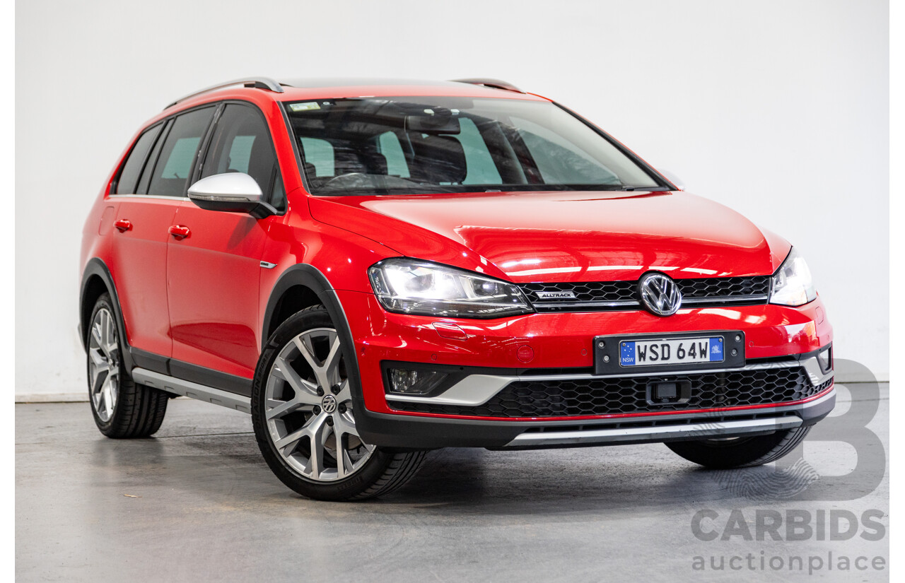 08/2015 Volkswagen Golf Alltrack 132 TSI (AWD) MK7 AU MY16 4d Wagon Tornado Red Turbo 1.8L