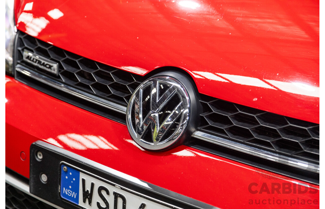 08/2015 Volkswagen Golf Alltrack 132 TSI (AWD) MK7 AU MY16 4d Wagon Tornado Red Turbo 1.8L