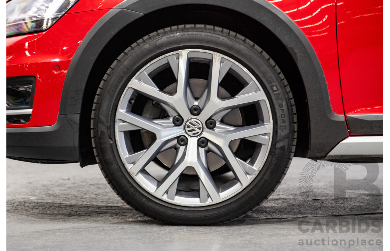 08/2015 Volkswagen Golf Alltrack 132 TSI (AWD) MK7 AU MY16 4d Wagon Tornado Red Turbo 1.8L