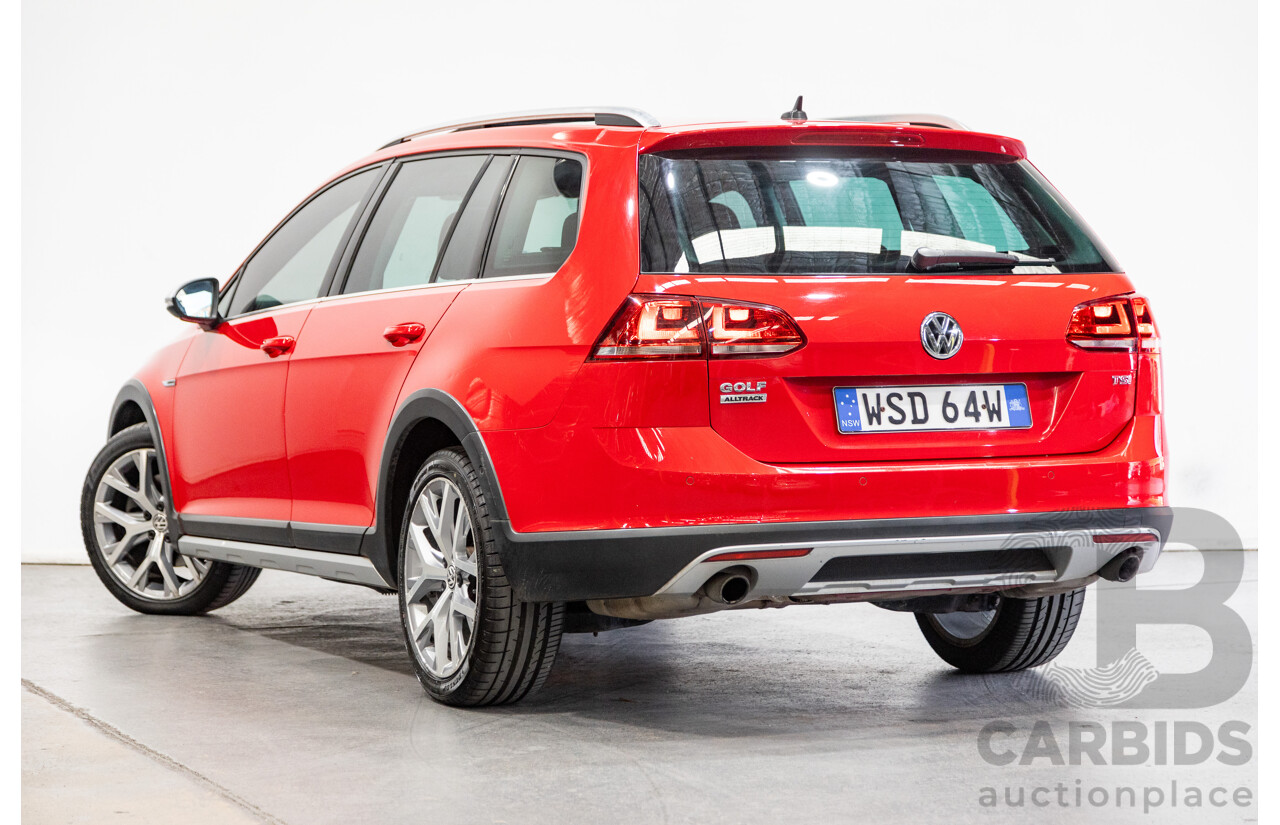 08/2015 Volkswagen Golf Alltrack 132 TSI (AWD) MK7 AU MY16 4d Wagon Tornado Red Turbo 1.8L