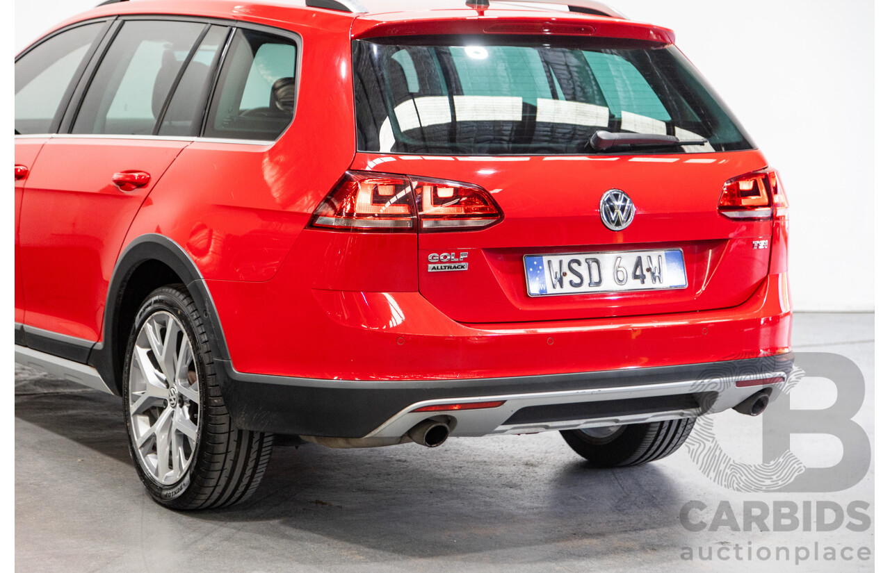08/2015 Volkswagen Golf Alltrack 132 TSI (AWD) MK7 AU MY16 4d Wagon Tornado Red Turbo 1.8L