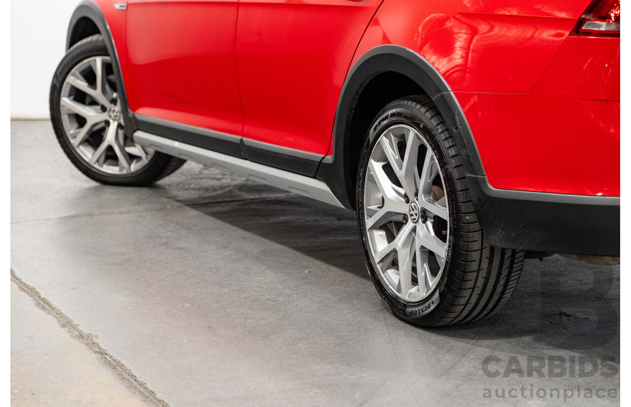 08/2015 Volkswagen Golf Alltrack 132 TSI (AWD) MK7 AU MY16 4d Wagon Tornado Red Turbo 1.8L