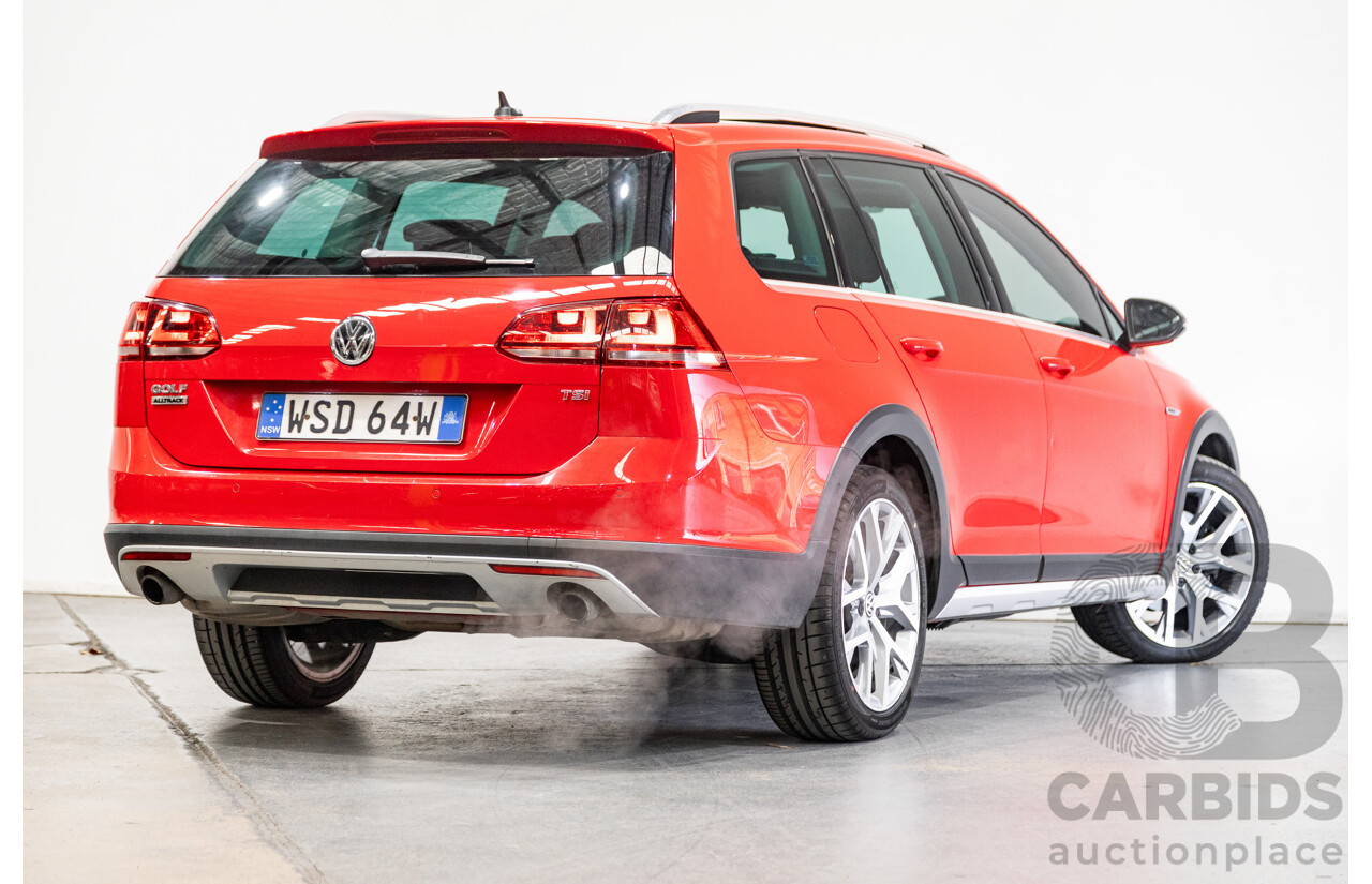 08/2015 Volkswagen Golf Alltrack 132 TSI (AWD) MK7 AU MY16 4d Wagon Tornado Red Turbo 1.8L