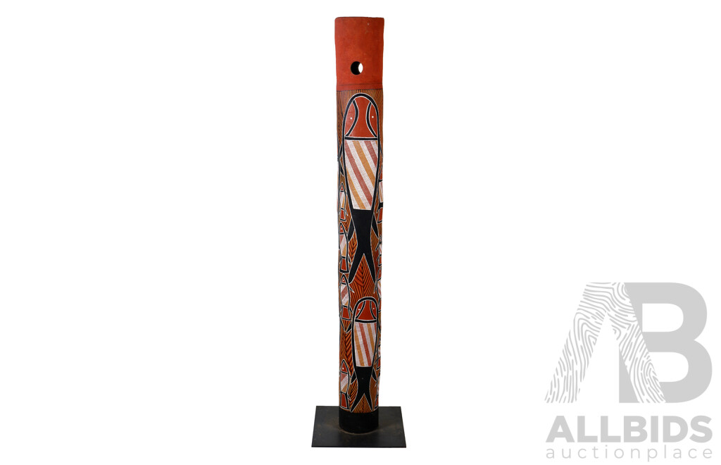 Artist and Date Unknown, (Area: Maningrida, Arnhem Land, NT), Burial Pole, Wood and Natural Pigments