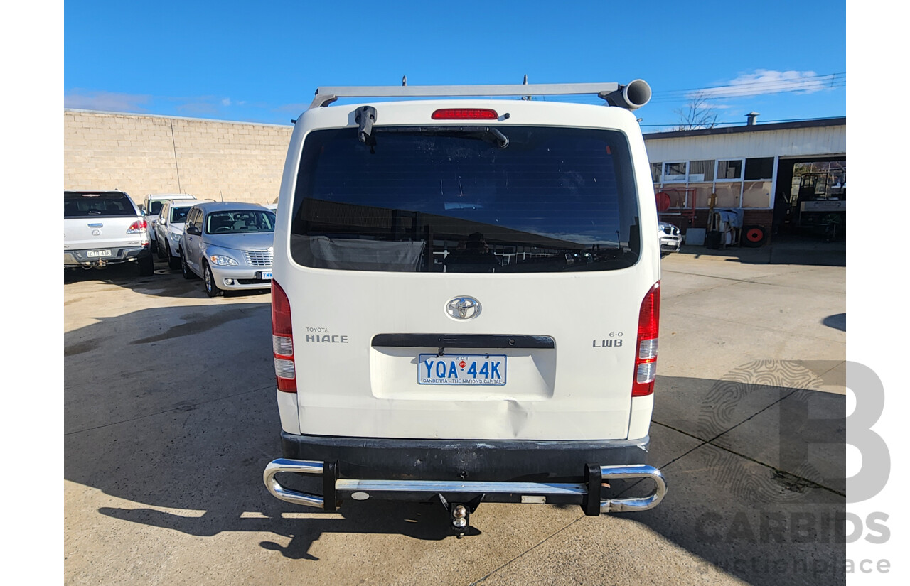 02/2010 Toyota Hi-Ace LWB RWD TRH201R 4D Van White 2.7L