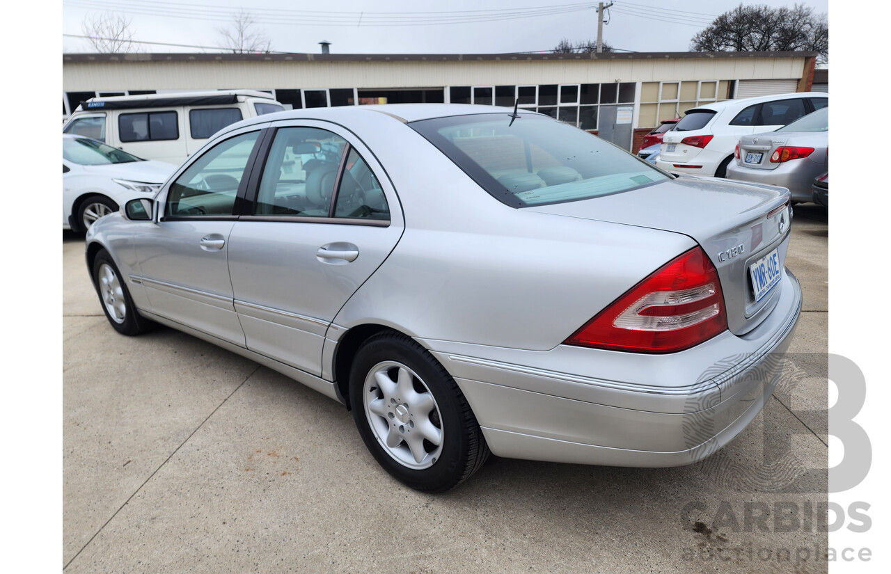 09/2003 Mercedes-Benz C180 KOMPRESSOR ELEGANCE RWD W203 4D Sedan Silver 1.8L
