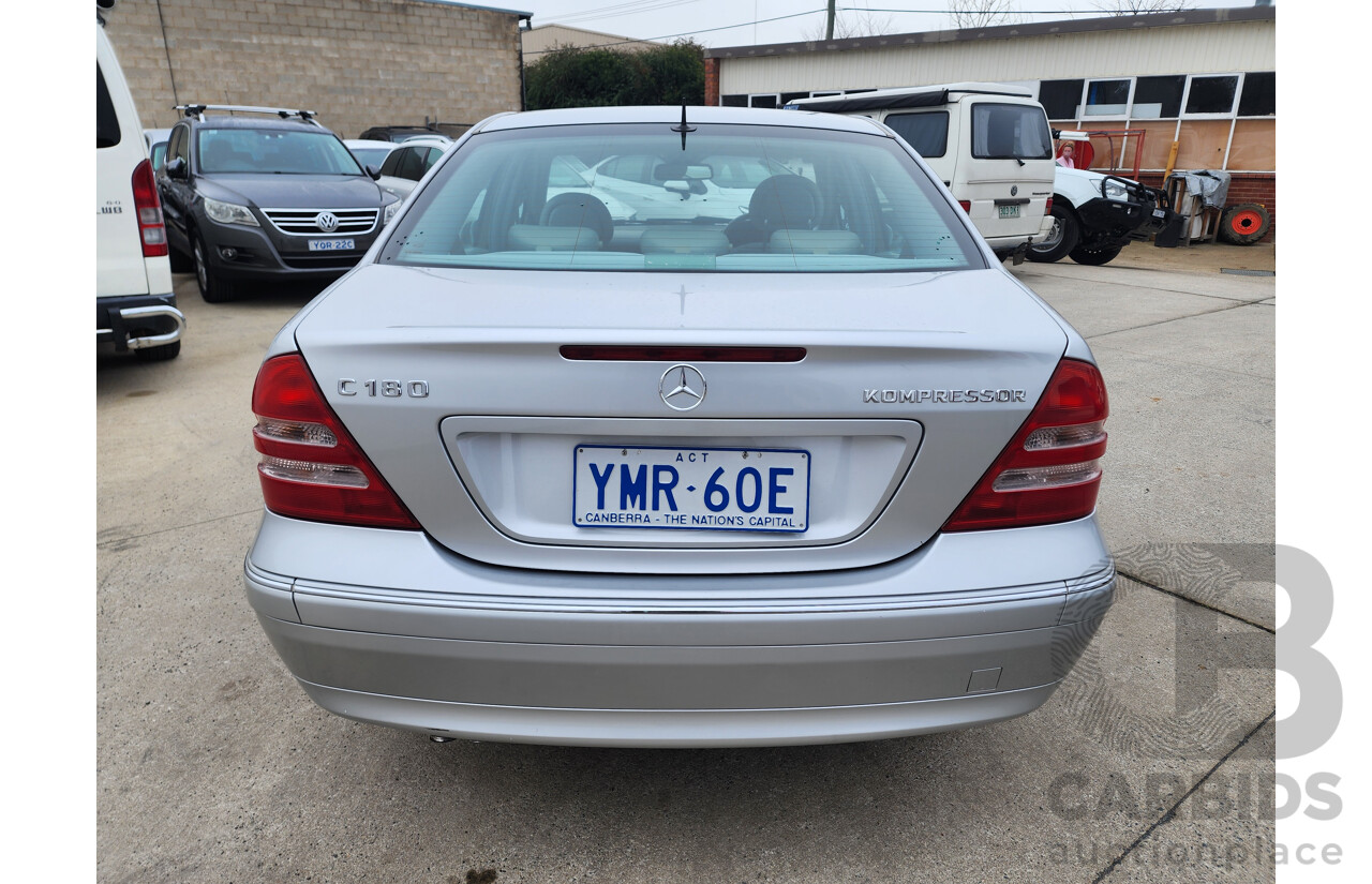 09/2003 Mercedes-Benz C180 KOMPRESSOR ELEGANCE RWD W203 4D Sedan Silver 1.8L