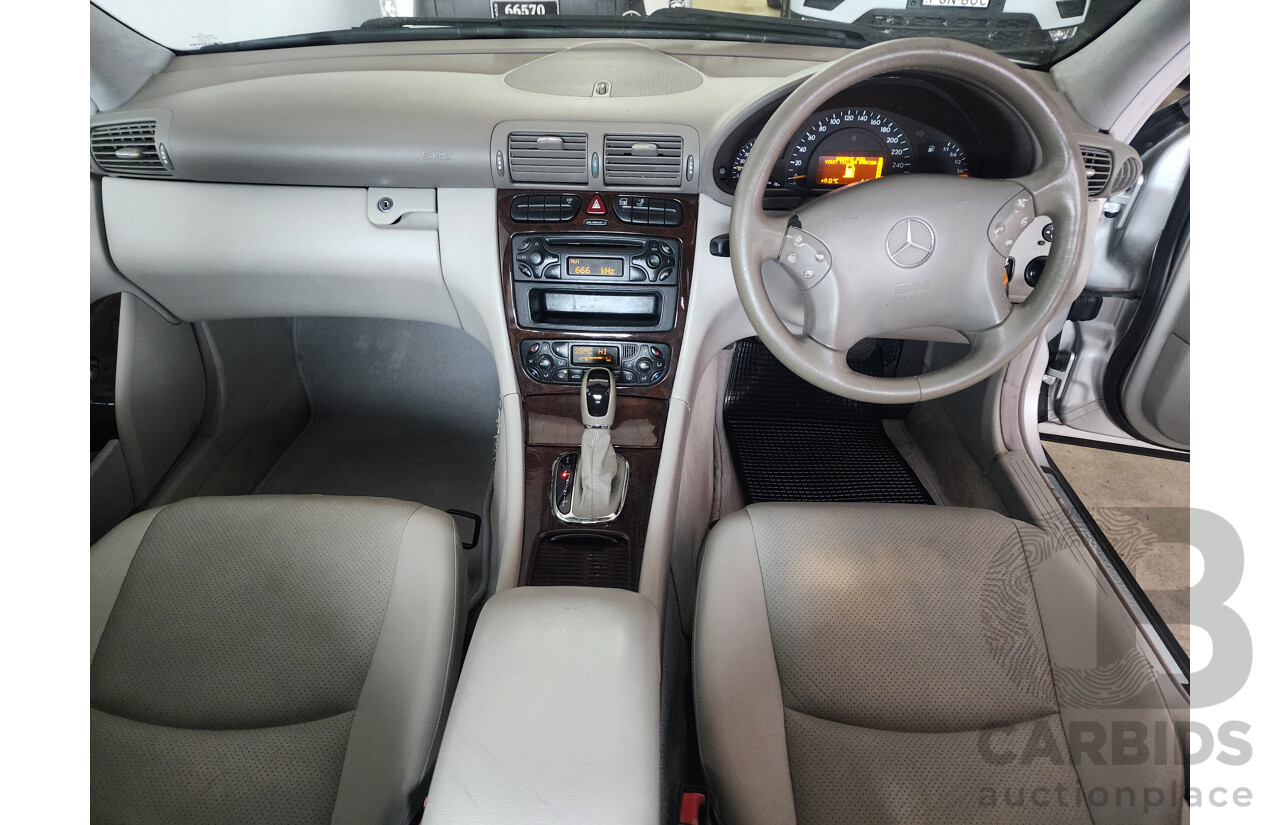 09/2003 Mercedes-Benz C180 KOMPRESSOR ELEGANCE RWD W203 4D Sedan Silver 1.8L