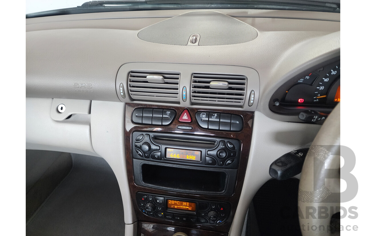 09/2003 Mercedes-Benz C180 KOMPRESSOR ELEGANCE RWD W203 4D Sedan Silver 1.8L