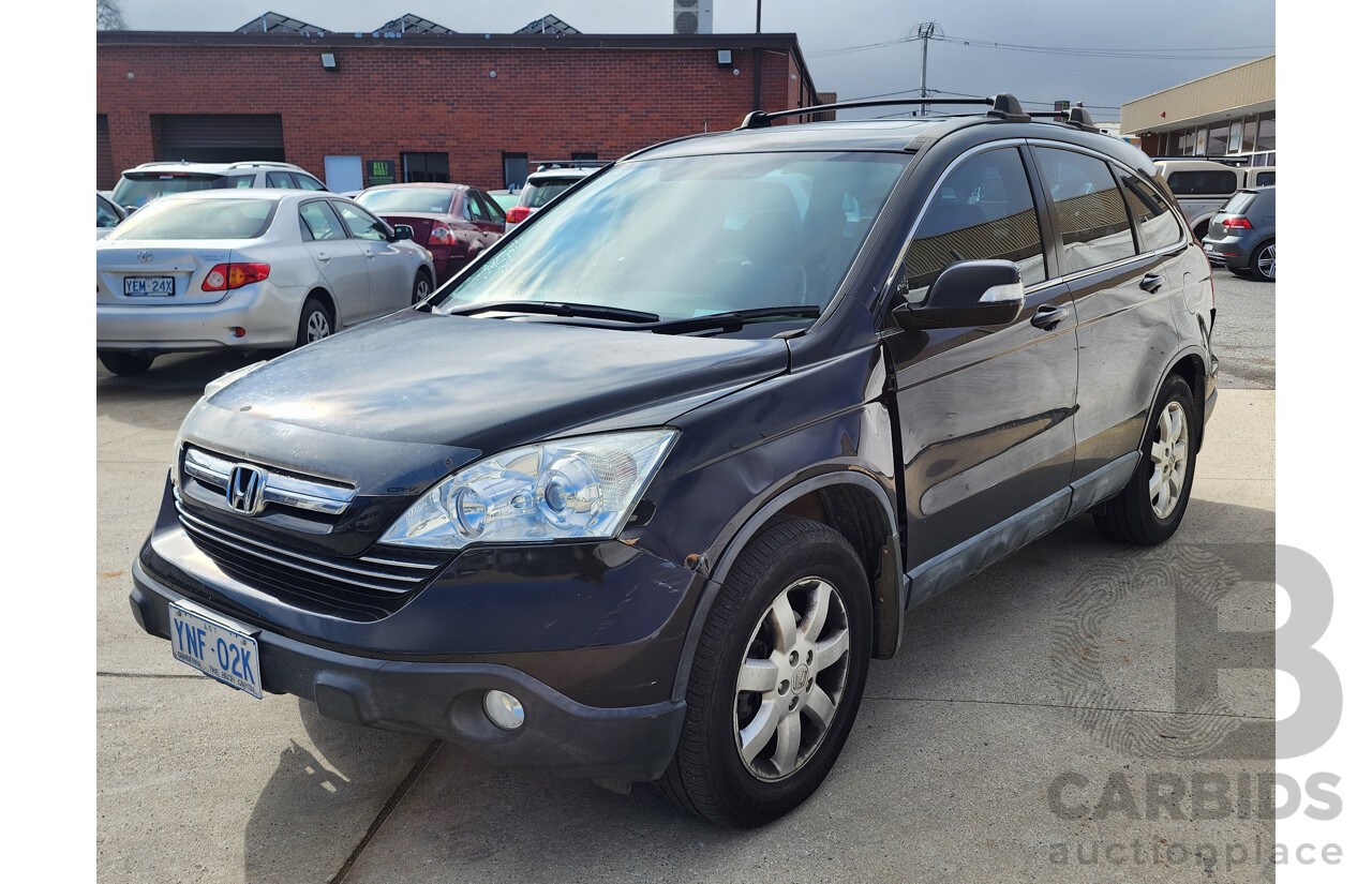 08/2008 Honda Cr-V (4x4) LUXURY 4x4 MY07 4D Wagon Black 2.4L