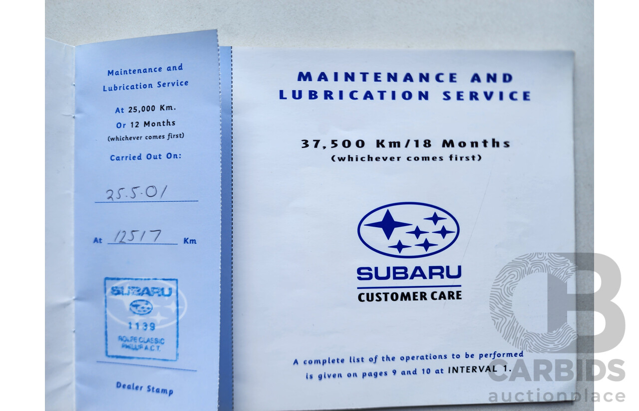 09/1999 Subaru Outback  AWD MY99 4D Wagon White 2.5L