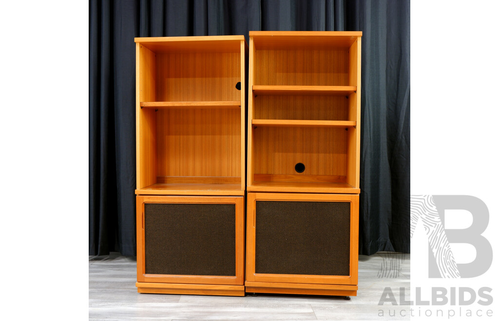 Pair of Slim Bookcases by Parker Furniture