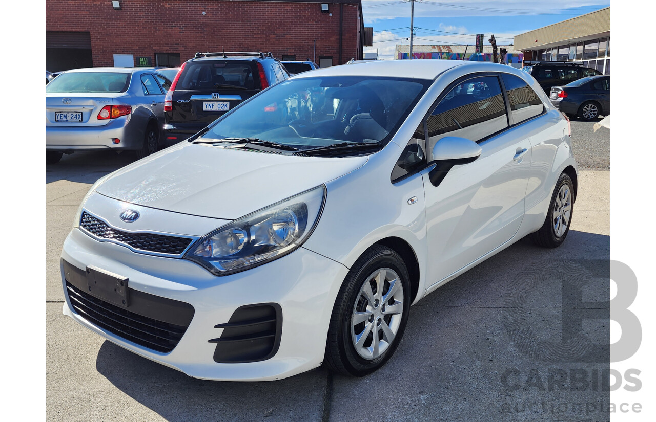 09/2015 Kia Rio S FWD UB MY15 3D Hatchback White 1.4L