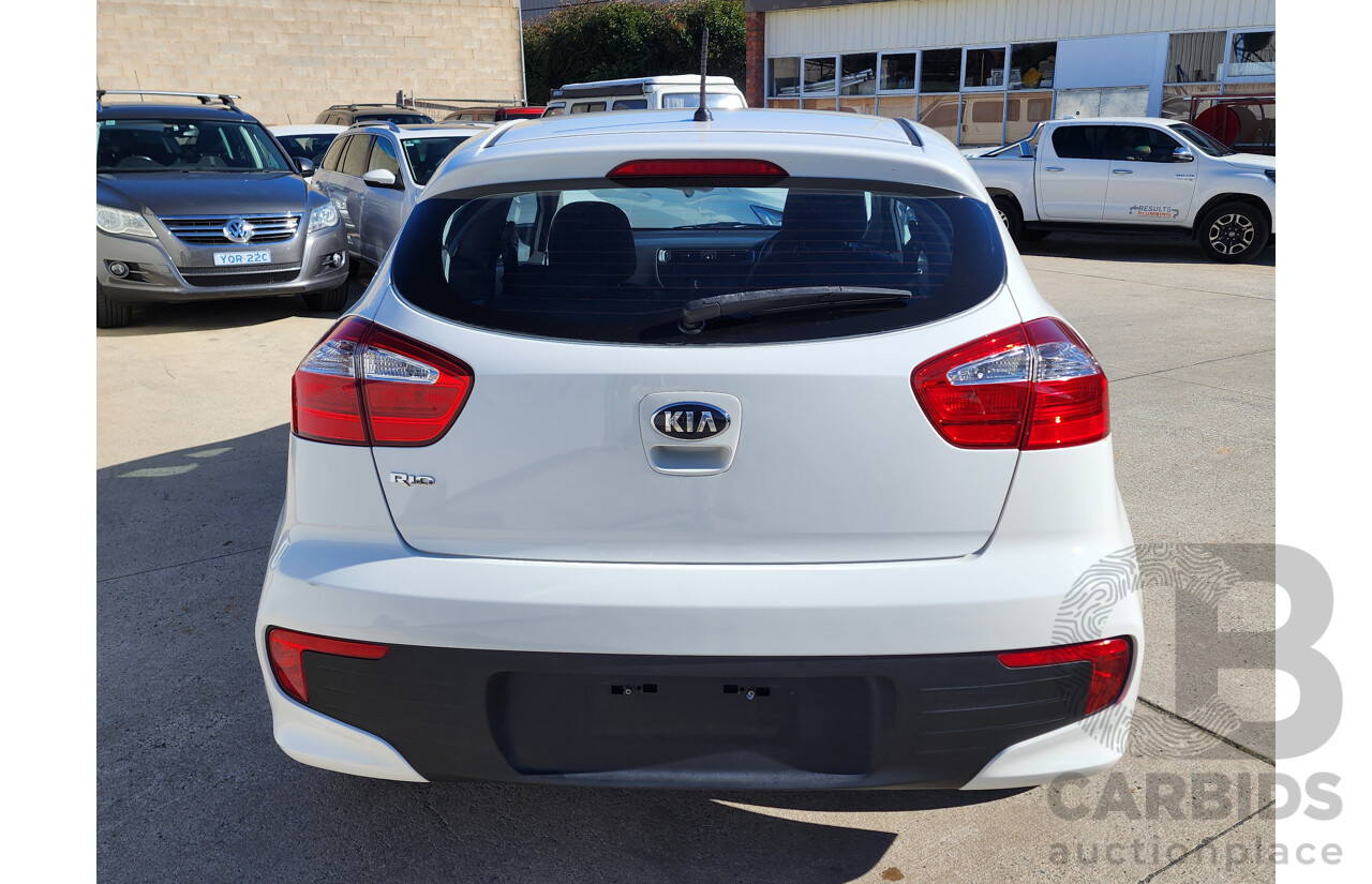 09/2015 Kia Rio S FWD UB MY15 3D Hatchback White 1.4L