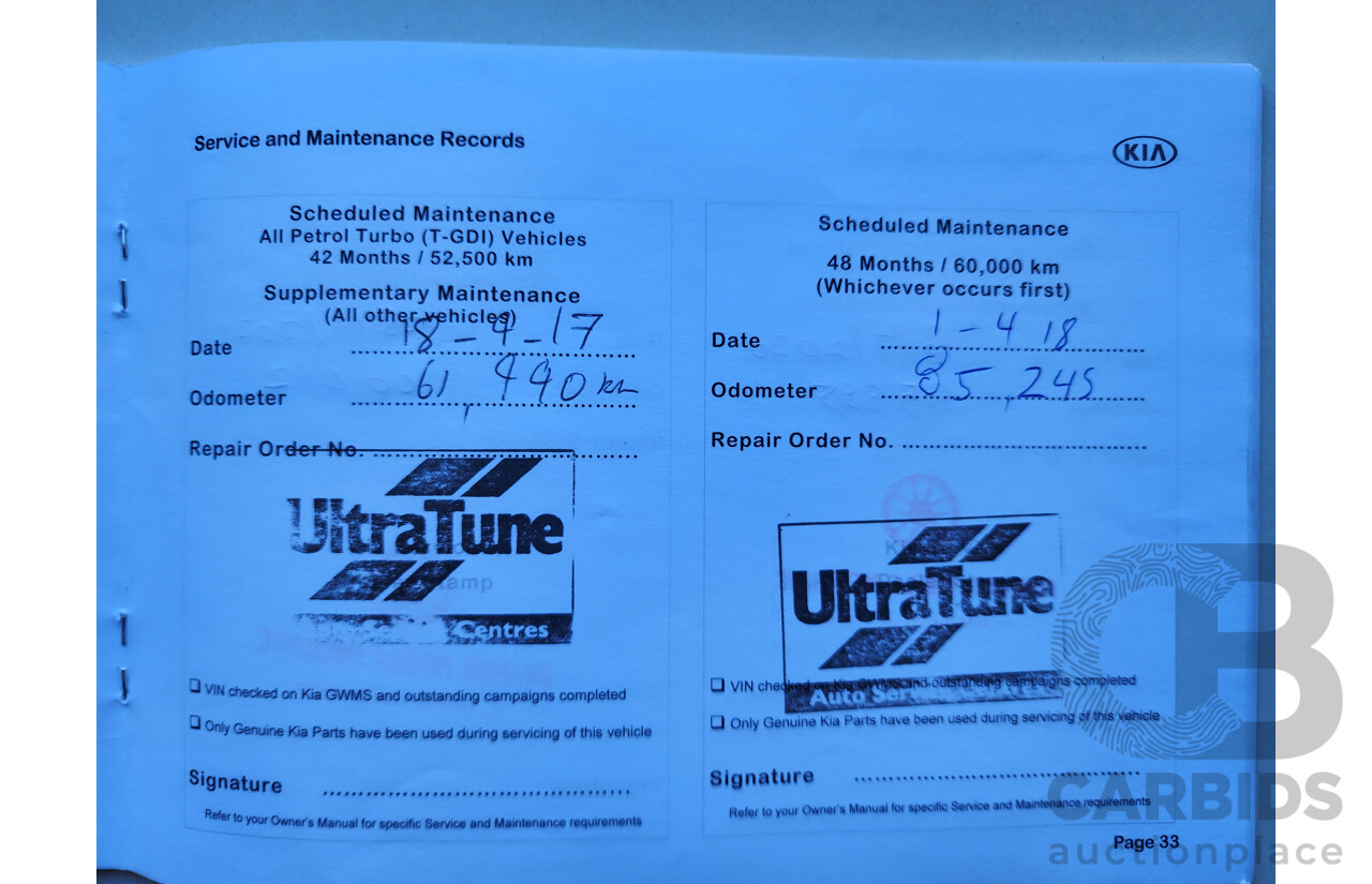 09/2015 Kia Rio S FWD UB MY15 3D Hatchback White 1.4L