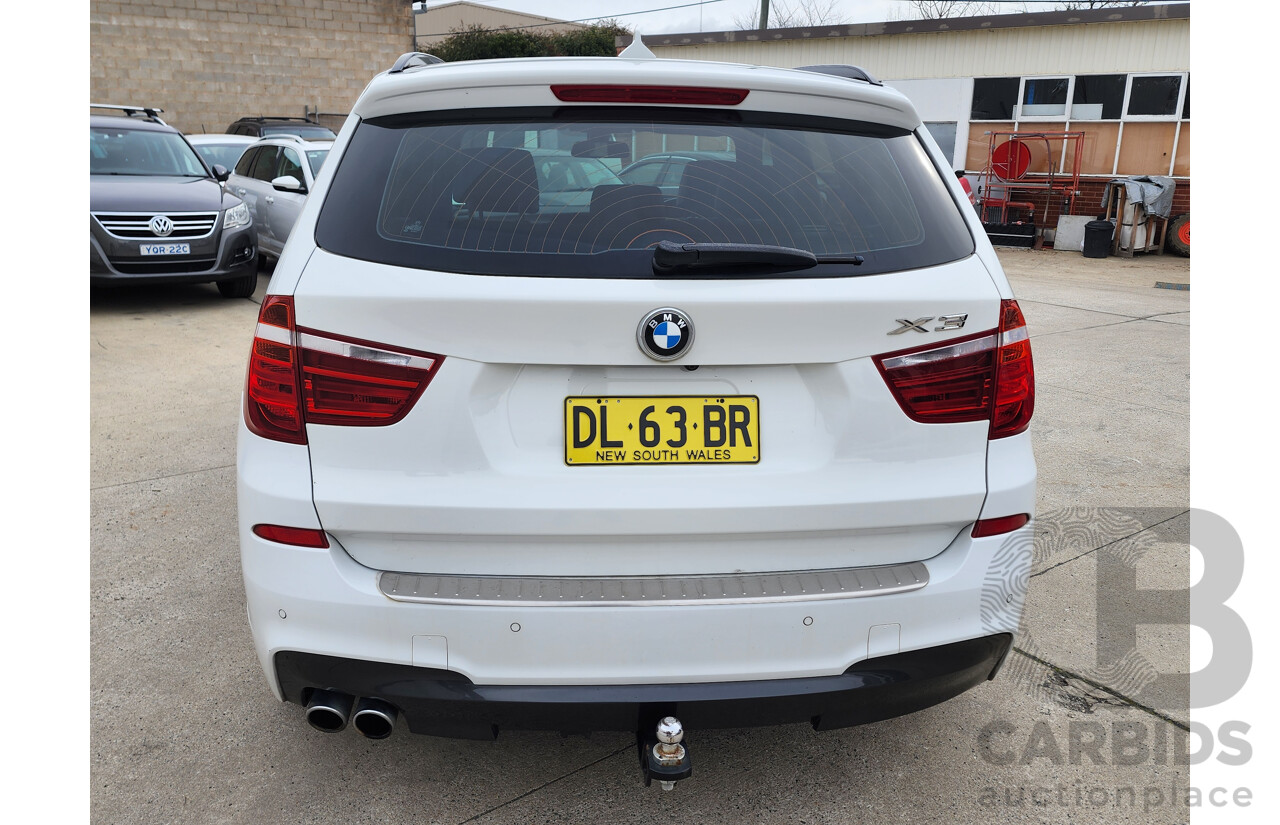 05/2013 Bmw X3 xDRIVE30d 4WD F25 4D Wagon White 3.0L