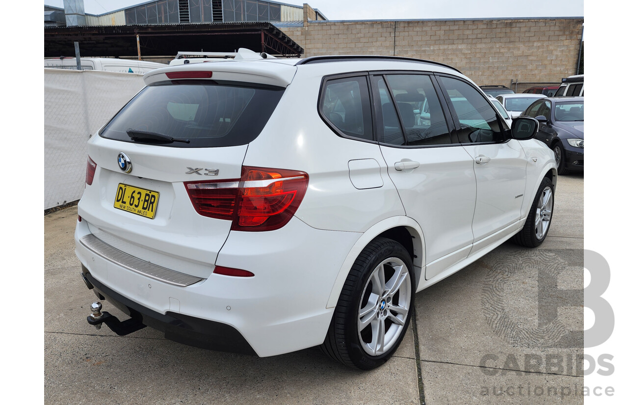 05/2013 Bmw X3 xDRIVE30d 4WD F25 4D Wagon White 3.0L