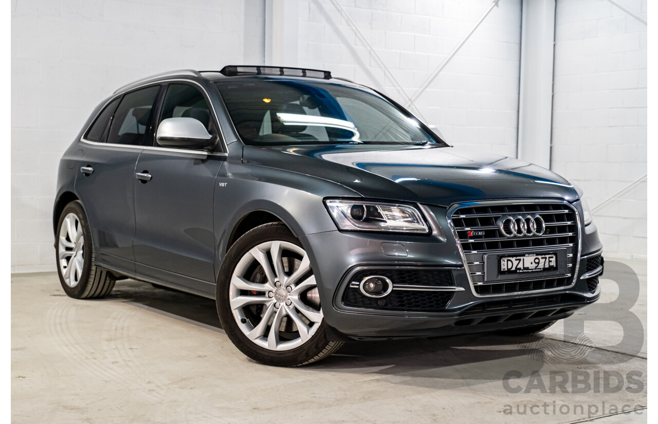 9/2014 Audi SQ5 3.0 TDI Quattro (AWD) 8R MY14 5d Wagon Monsoon Grey Metallic Twin Turbo V6 Diesel 3.0L