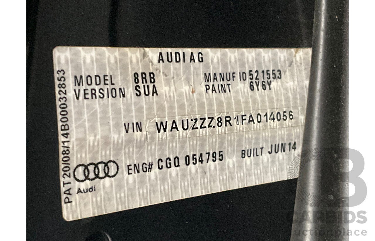 9/2014 Audi SQ5 3.0 TDI Quattro (AWD) 8R MY14 5d Wagon Monsoon Grey Metallic Twin Turbo V6 Diesel 3.0L