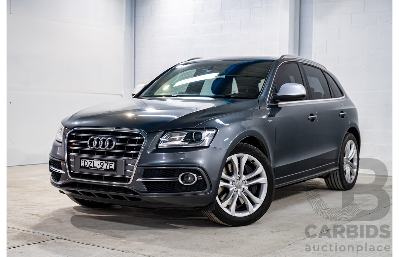 9/2014 Audi SQ5 3.0 TDI Quattro (AWD) 8R MY14 5d Wagon Monsoon Grey Metallic Twin Turbo V6 Diesel 3.0L