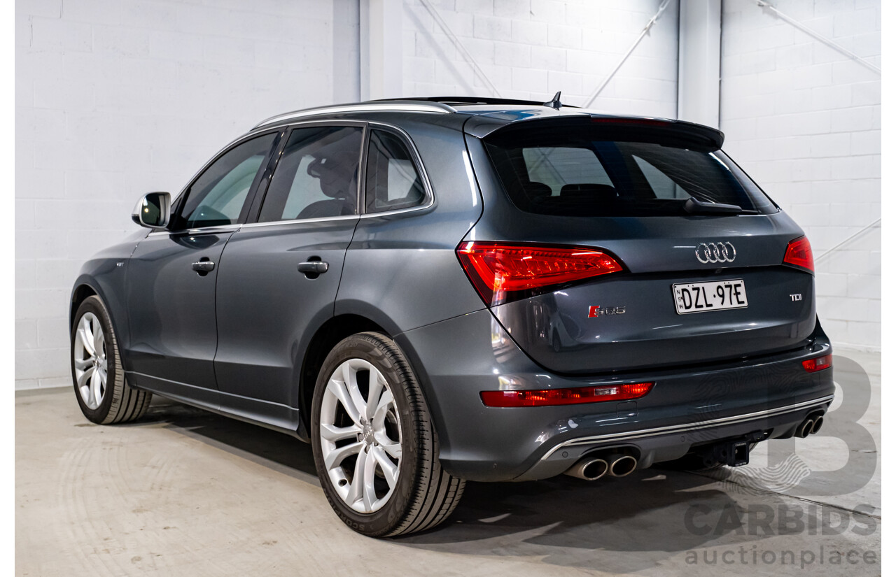 9/2014 Audi SQ5 3.0 TDI Quattro (AWD) 8R MY14 5d Wagon Monsoon Grey Metallic Twin Turbo V6 Diesel 3.0L