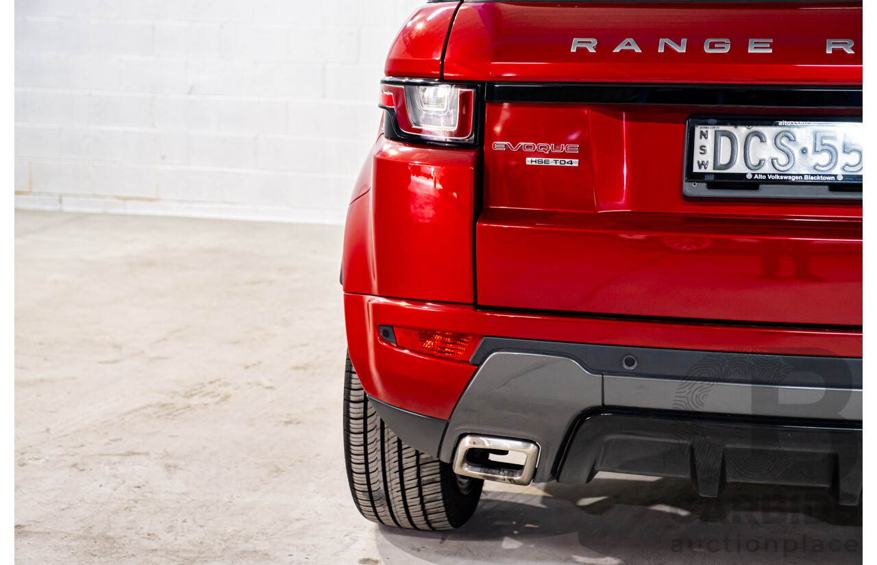 01/2016 Land Rover Range Rover Evoque TD4 180 HSE Dynamic (AWD) LV MY16 4d Wagon Firenze Red Metallic Turbo Diesel 2.0L
