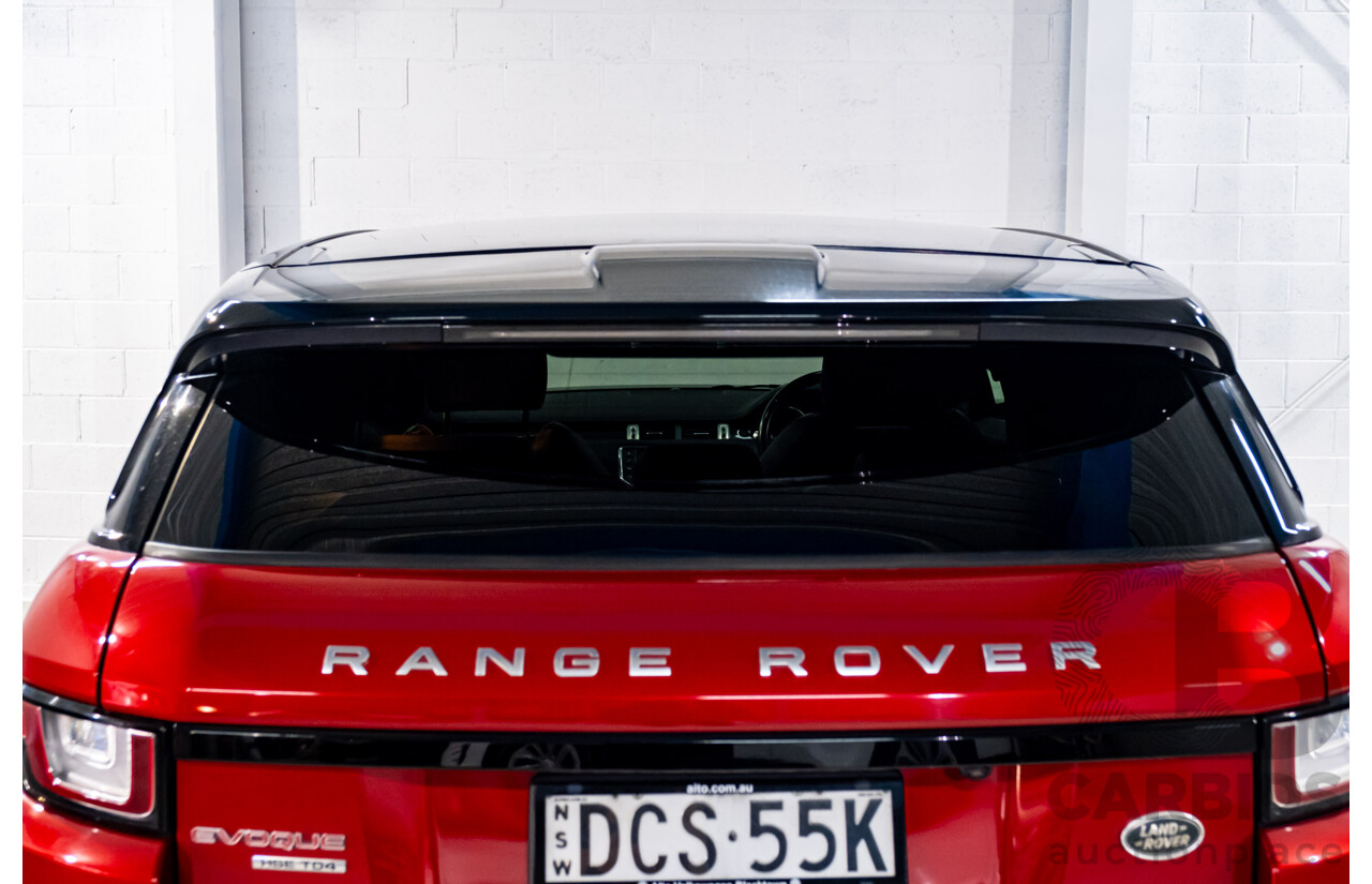 01/2016 Land Rover Range Rover Evoque TD4 180 HSE Dynamic (AWD) LV MY16 4d Wagon Firenze Red Metallic Turbo Diesel 2.0L