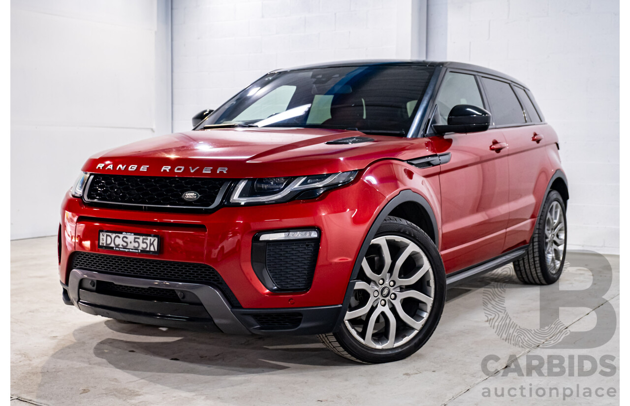 01/2016 Land Rover Range Rover Evoque TD4 180 HSE Dynamic (AWD) LV MY16 4d Wagon Firenze Red Metallic Turbo Diesel 2.0L