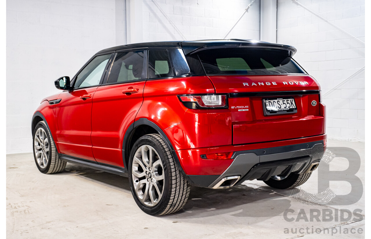 01/2016 Land Rover Range Rover Evoque TD4 180 HSE Dynamic (AWD) LV MY16 4d Wagon Firenze Red Metallic Turbo Diesel 2.0L
