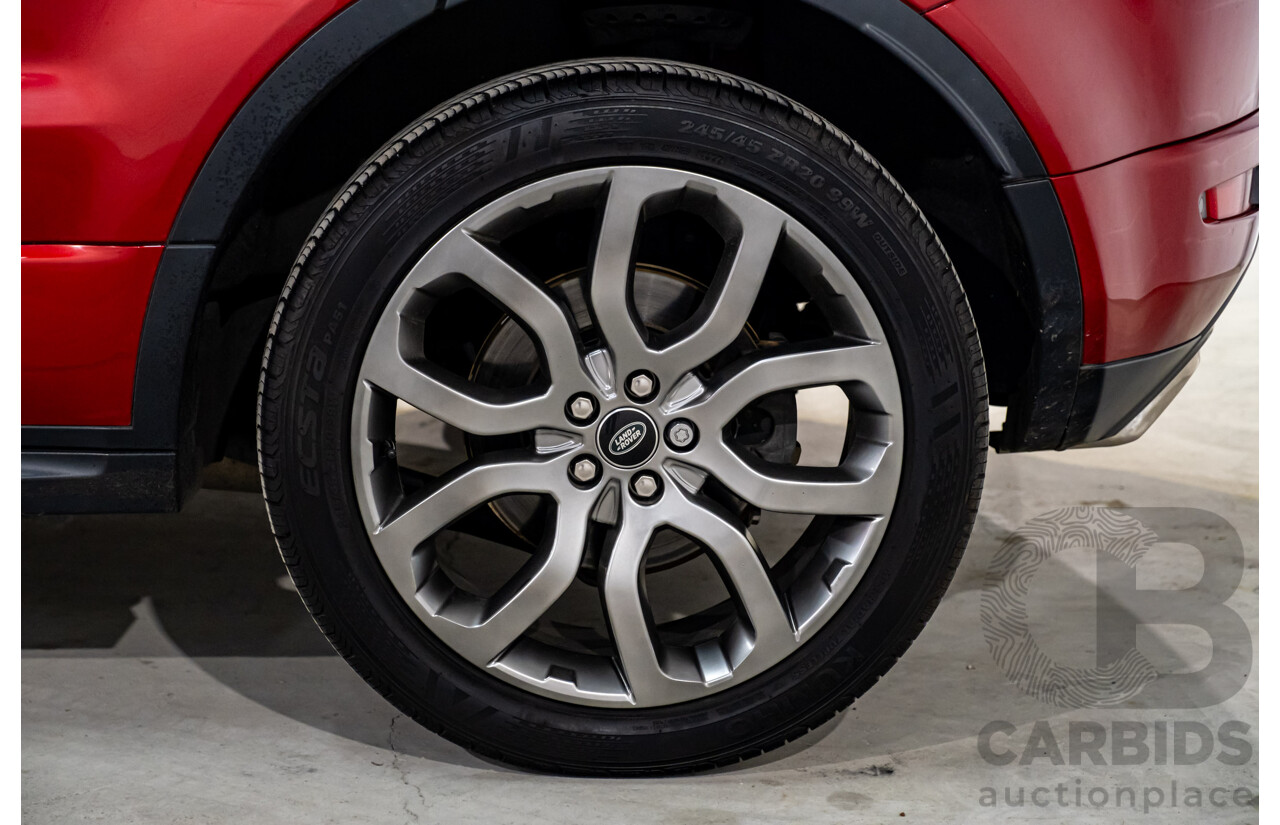 01/2016 Land Rover Range Rover Evoque TD4 180 HSE Dynamic (AWD) LV MY16 4d Wagon Firenze Red Metallic Turbo Diesel 2.0L