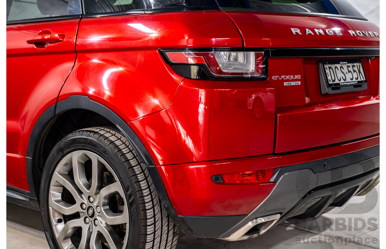 01/2016 Land Rover Range Rover Evoque TD4 180 HSE Dynamic (AWD) LV MY16 4d Wagon Firenze Red Metallic Turbo Diesel 2.0L