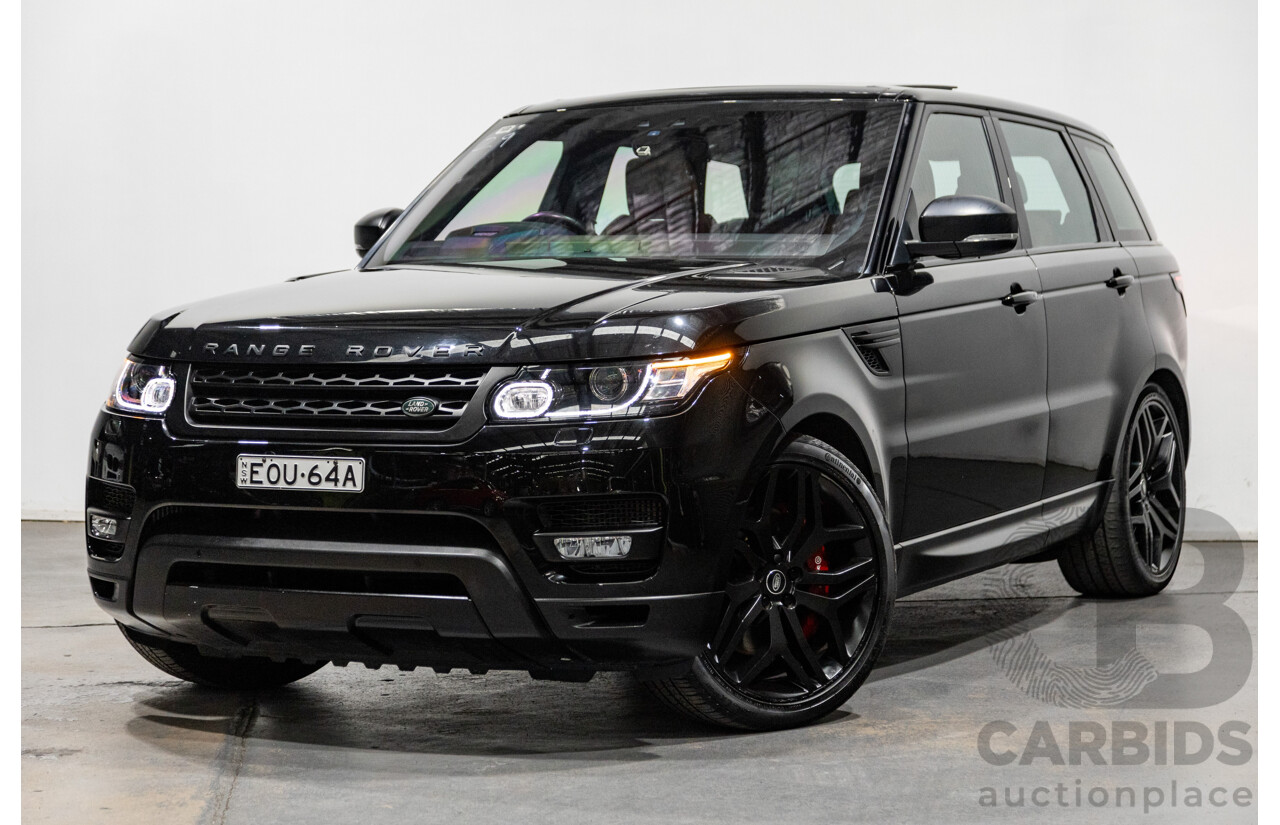 10/2017 Land Rover Range Rover Sport SDV8 HSE Dynamic LW (AWD) MY16 4d Wagon Santorini Black Metallic Twin Turbo Diesel V8 4.4L