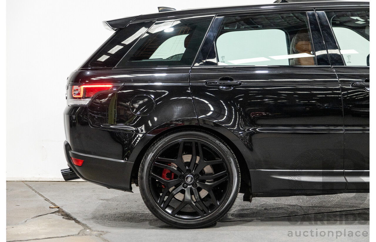 10/2017 Land Rover Range Rover Sport SDV8 HSE Dynamic LW (AWD) MY16 4d Wagon Santorini Black Metallic Twin Turbo Diesel V8 4.4L