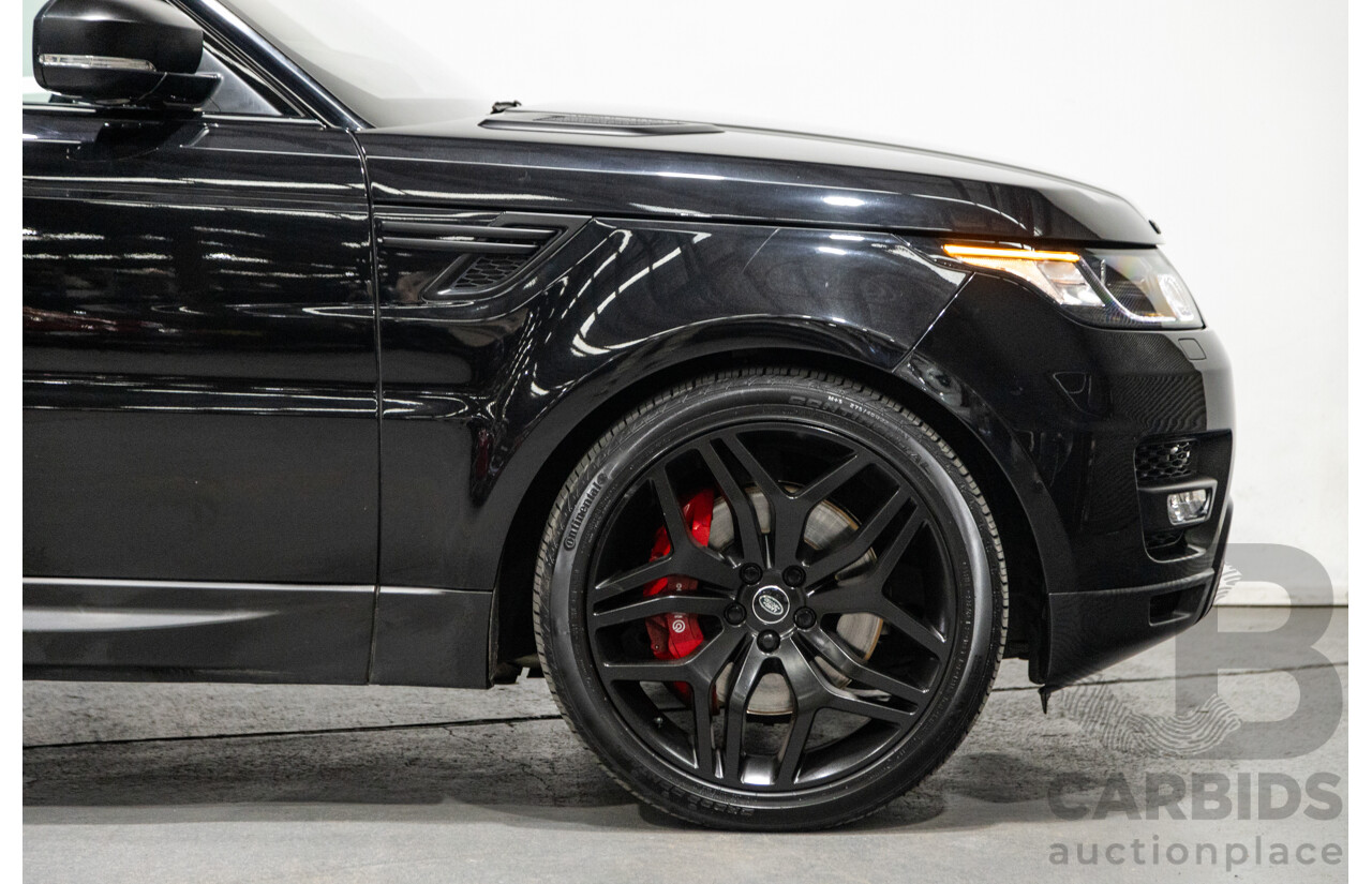 10/2017 Land Rover Range Rover Sport SDV8 HSE Dynamic LW (AWD) MY16 4d Wagon Santorini Black Metallic Twin Turbo Diesel V8 4.4L