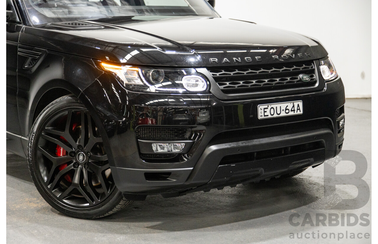 10/2017 Land Rover Range Rover Sport SDV8 HSE Dynamic LW (AWD) MY16 4d Wagon Santorini Black Metallic Twin Turbo Diesel V8 4.4L