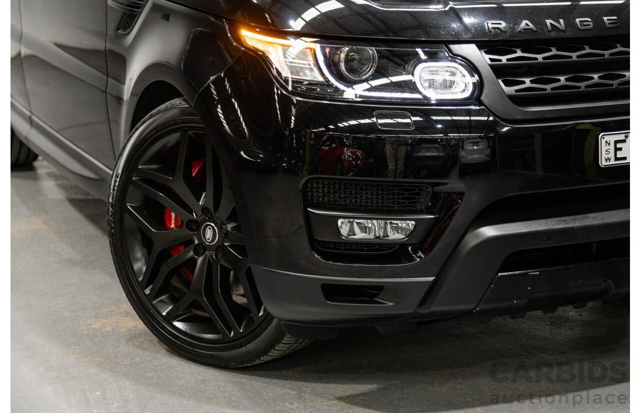10/2017 Land Rover Range Rover Sport SDV8 HSE Dynamic LW (AWD) MY16 4d Wagon Santorini Black Metallic Twin Turbo Diesel V8 4.4L