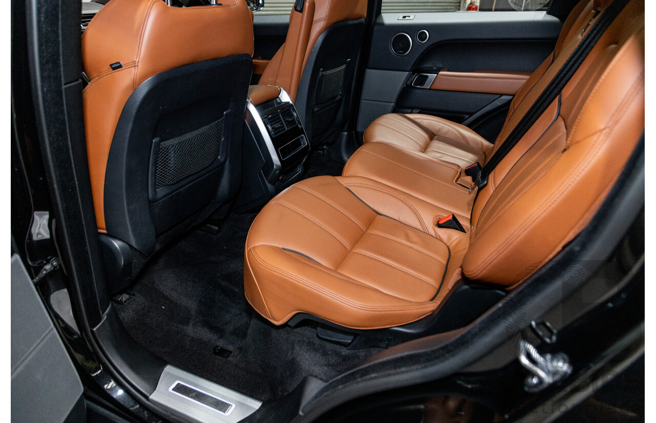 10/2017 Land Rover Range Rover Sport SDV8 HSE Dynamic LW (AWD) MY16 4d Wagon Santorini Black Metallic Twin Turbo Diesel V8 4.4L