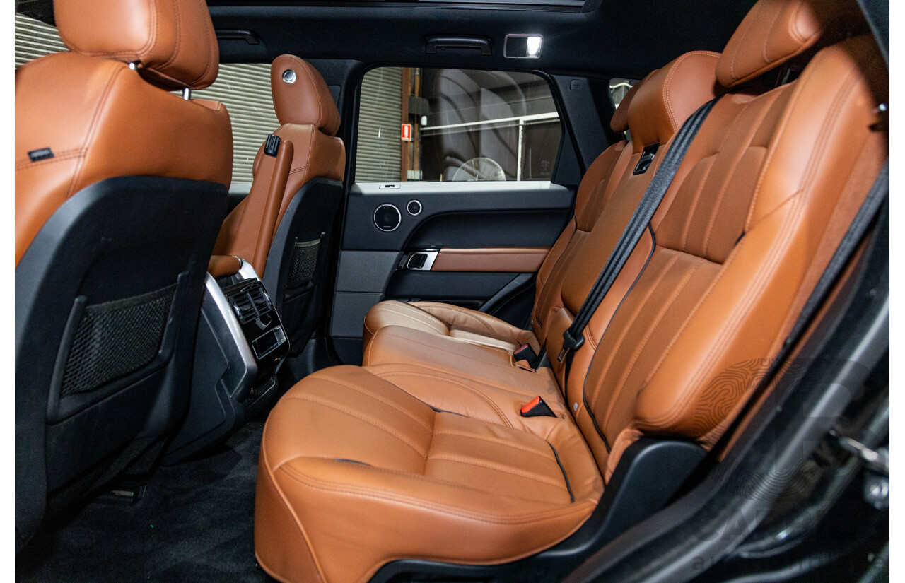 10/2017 Land Rover Range Rover Sport SDV8 HSE Dynamic LW (AWD) MY16 4d Wagon Santorini Black Metallic Twin Turbo Diesel V8 4.4L