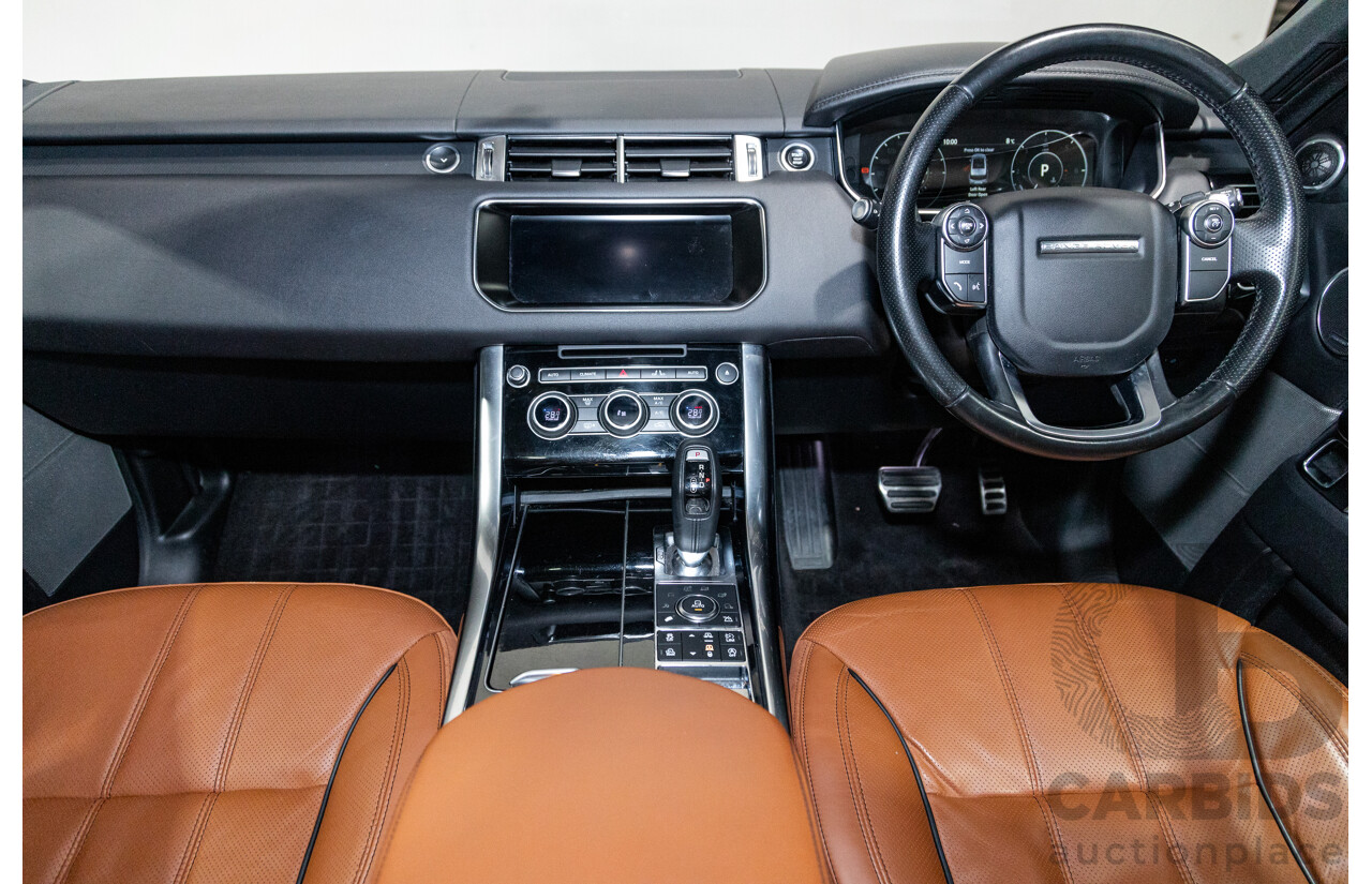 10/2017 Land Rover Range Rover Sport SDV8 HSE Dynamic LW (AWD) MY16 4d Wagon Santorini Black Metallic Twin Turbo Diesel V8 4.4L